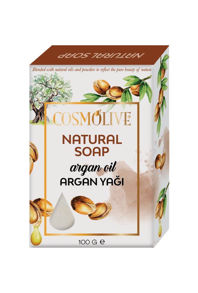 100gr-Argan.png Natural Soap From COSMOLIVE,100 gr - Argan Oil - Image 1