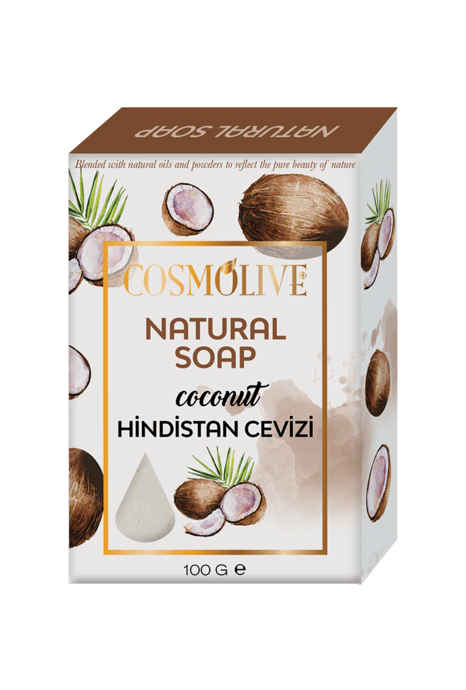 100gr-Coconut.png Natural Soap From COSMOLIVE,100 gr - Coconut - Image 1