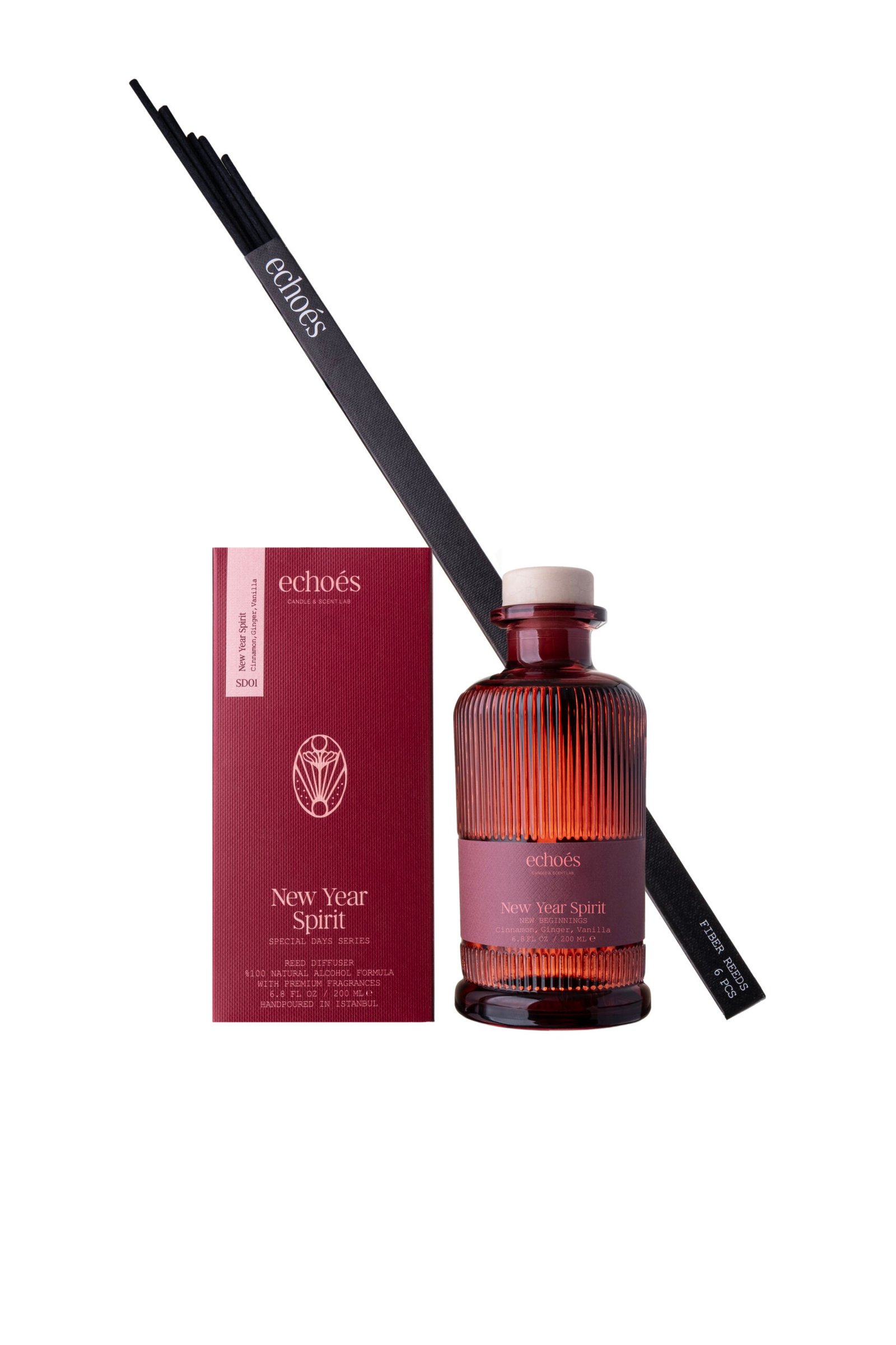 newyearspiritdiff3 موزع عطور بريميوم روح العام الجديد من ايكوس سعة 200 مل - اعواد موزع عطور ذات جودة عالية - الصورة 1